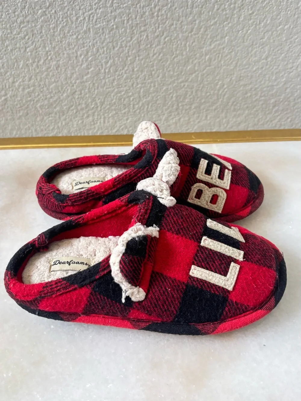 dearfoams soft plaid